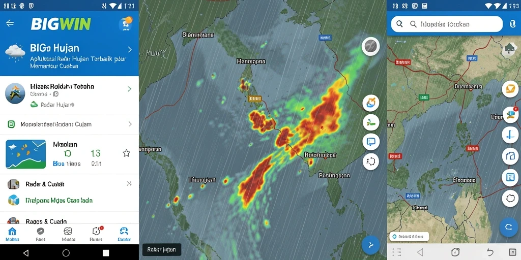 Antarmuka aplikasi BIGWIN yang menampilkan fungsi Radar Hujan.