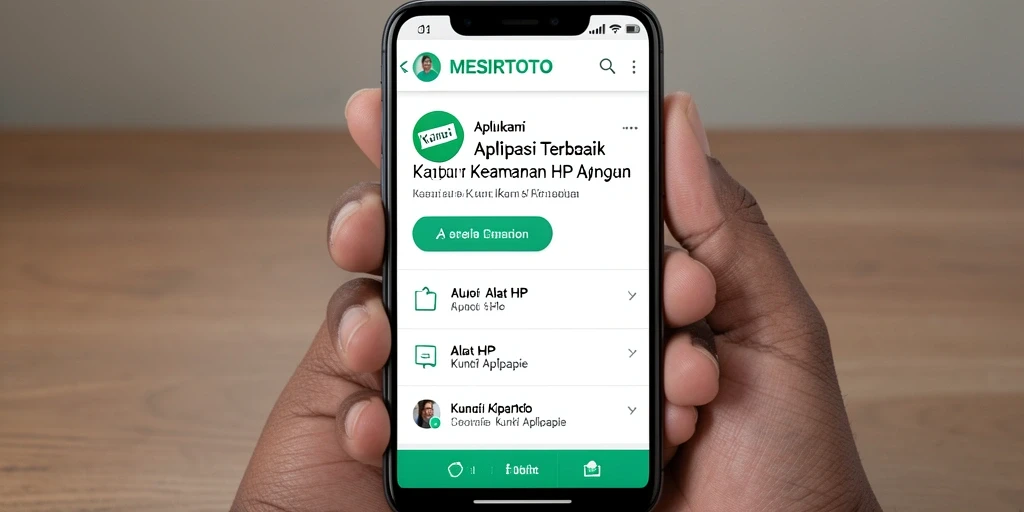 Tampilan antarmuka MESIRTOTO untuk pengaturan kunci aplikasi.
