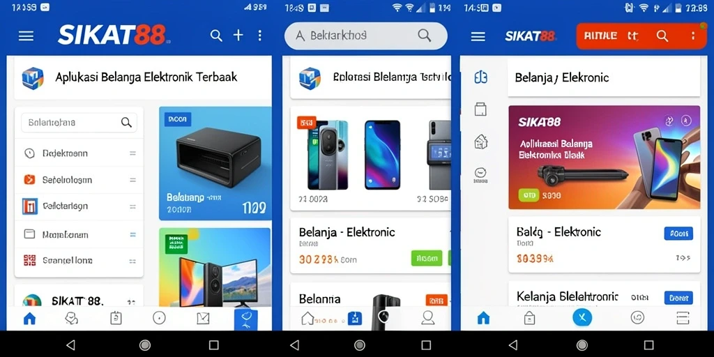 Tampilan antarmuka SIKAT88 yang sederhana dan menarik untuk produk Elektronik.