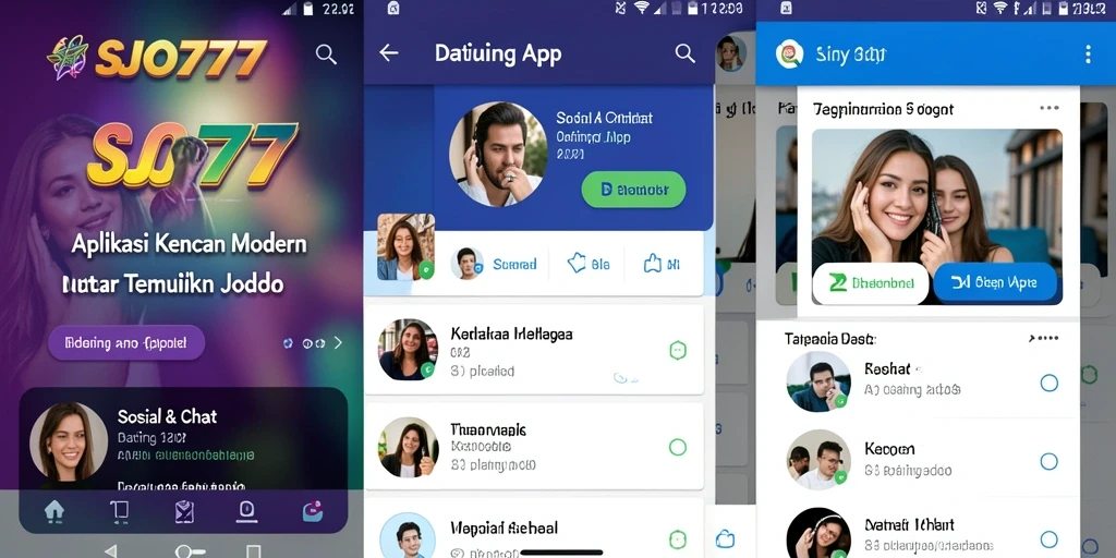 Tampilan antarmuka SJO777 yang modern dan intuitif untuk dating.