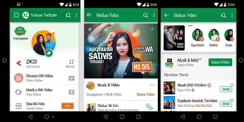 Tampilan antarmuka ZK3 yang menarik dan mudah digunakan untuk status WA.